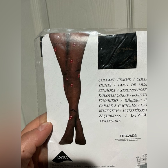 Rolling Stones Black Tights - Picture 3 of 3